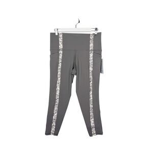 Athleta Salutation Stash Pocket Serene 7/8 Tights Leggings Gray Workout Pants 1X